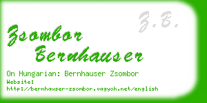 zsombor bernhauser business card